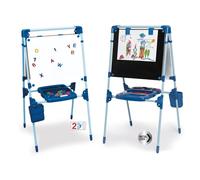 Chicos - Pizarra Infantil 2 en 1: Magnética y de Tiza, incluye un Rotulador, Tizas de Colores e Imanes de Letras y Números | Medidas: 62.5 x 60 x 120 cm | + 3 Años | 49 accesorios (52112)