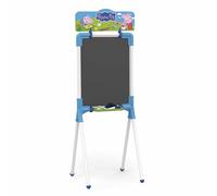 Chicos - Pizarra infantil 2 en 1 Peppa Pig | Apta para Rotuladores y Tizas | Con caballete de metal. Incluye 10 Tizas, rotulador borrable y paño | A partir de 3 4 5 Años (53035)