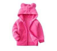 Chicos Primavera Orejas de Orejas de Orejas de Orejas de Polar Cálidas Sudaderas Ropa para Niños Niñas Gorro Policía Niños Niños, Rosa intenso., 5-6 años