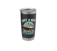 Chicos que aman el RMS Titanic Vaso térmico de acero inoxidable de doble pared