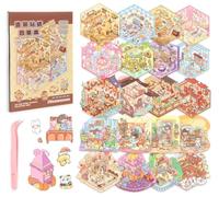 Chicpant 50 Pcs Crea Tus Pegatinas 3D Sticker Book Libro De Pegatinas
