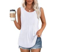 Chicrise Tshirt Mujer Verano Sin Mangas Camiseta Estampado Floral Tunica Elegante Trendyol Blanco Mediano 38-40