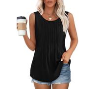 Chicrise Tshirt Mujer Verano Sin Mangas Camiseta Estampado Floral Tunica Elegante Trendyol Negro Mediano 38-40