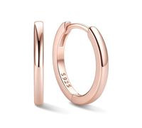 ChicSilver 925 Plata Pendientes Aros Mujer Hoop Earrings Aretes Finos | Material Plata de Ley Aretes Hipoalergénicos 6/8/10/12/14/16/18/20MM Banda Fina Regalo Madre Pareja Joyería Delicada