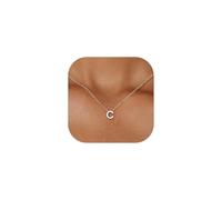 ChicSilver Colgante Inicial Plata Mujer Letra C Plata De Ley 925 Cadena Con Inicial Collar Letra Primera Nombres Joyería Preciosa Pareja