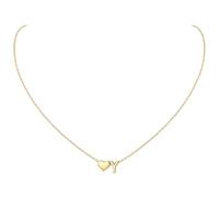 ChicSilver Colgante Mujer Letra Y Plata de Ley 925 Collar Corazón Romántico Cadena Hipoalergénica Chapado en Oro 18K Joyería Simple Básico Nombre