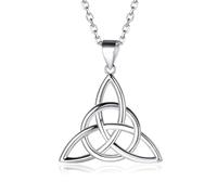 ChicSilver Collar Mujer Nudo Celta Plata 925 Colgante Irlandes Regalo Amor