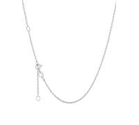 ChicSilver Collar Plata de Ley 925 para Mujer 1.5mm Cadena Fina Apilable para Colgante 55cm 22 Pulgadas Collar Delicioso Chapado en Oro Blanco Joyería Preciosa