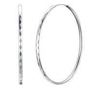 ChicSilver Pendientes Aros Mujer Plata de Ley 925 Pendientes Finos Pequeños Medianos Grandes 30/50/70 MM Pendientes Hipoalergénicos Oreja Joyerías Deliciosas Madre Pareja