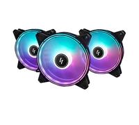 Chieftec NF-3012-RGB - Ventilador de carcasa (3 unidades), color negro