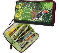 CHIEMSEE Billetera Mujer De Cuero Multicolor Pájaro Monedero Cremallera
