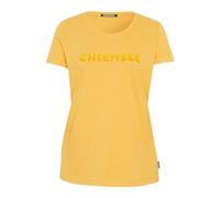 Chiemsee T-Shirt mit Logo in Farbverlauf-Optik Camiseta con Logotipo en Efecto Degradado, 13-0947 Banana, XL Mujeres