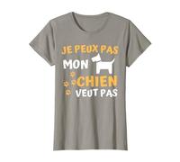Chien Femme Rétro J'peux pas Mon Chien veut pas Camiseta