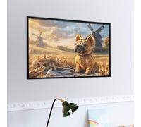 Chien Mignon Dans le désert Puzzles 1000 Piezas Portátil 3D Compacto Faune Sauvage Rompecabezas Familiar para Toda La Familia Maquetas Educativas Construir Aliviar Estrés 1000 PCS
