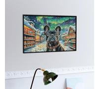 Chien Noir Mignon Dans UNE scène de Neige d'hiver Puzzle 300 Piezas Maquetas Construir 3D Faune paysagère rêveuse Rompecabezas Educativo para Familia Aliviar Estrés Estera Portátil Moderno 300 PCS