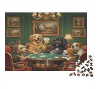 Chiens jouant au pokerPuzzles 1000 Pièces Pour Adultes, Jeux ÉducatifsStyle d'art Vintage