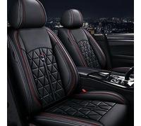 Chifeng Fundas para asientos delanteros de coche, color negro, 2 unidades, para Ford Edge Fiesta, Fiesta, Van Focus, C-Max, Grand C-Max, Ka K Plus, Kuga, Mondeo, Mustang, Puma, S-Max, piel sintética