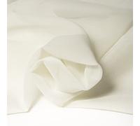 Chiffon Tela por metro de un solo color, disponible en más de 40 tonalidades, adecuado para ropa interior femenina, camisas, vestidos de noche, apto para drapeados. BIANCO SETA