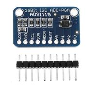 Chiffonade Placa de desarrollo I2C de 4 canales de 16 bits analógica a digital, módulo convertidor con amplificador de ganancia programable (ADS1115)