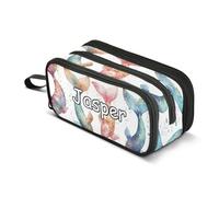 CHIFIGNO Custom Your Name - Estuche para lápices de gran capacidad, bolsa de cosméticos personalizada, bolsa de papelería para adolescentes, niños, niñas, estudiantes y adultos