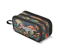 CHIFIGNO Custom Your Name - Estuche para lápices de gran capacidad para niños, estuche de cosméticos personalizado con cremallera para suministros escolares y de oficina