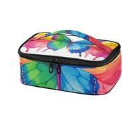 CHIFIGNO Lonchera aislada para hombres y mujeres, reutilizable, para adultos, pequeña bolsa enfriadora para mujeres, bolsas de almuerzo para el trabajo, mariposa de acuarela