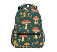 CHIFIGNO Mochila escolar para niñas y niños, lindas y coloridas setas, hojas, mochila escolar, mochila para estudiantes, Lindas hojas de hongos coloridas, M