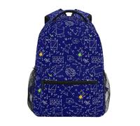 CHIFIGNO Mochila escolar para niños y niñas, color blanco, con fórmulas matemáticas, mochila para estudiantes, mochila escolar, Fórmulas matemáticas blancas, Medium, Mochilas Daypack