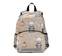 CHIFIGNO Mochila para niños con diseño de calabazas y ratones, lindas mini mochilas para niñas y niños, jardín de infantes, escuela primaria
