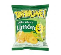 Chifles de Plátano con Sabor a Limón - Caja de 30 Unidades - 100g - Snack - Goya Tortolines - Aperitivo Crujiente y Energético sin Sal Añadida - NEXU