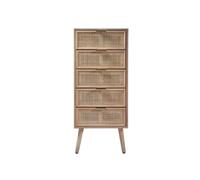 Casâme Chifonier 5 Cajones con Frentes De Mimbre Natural - L36.5 Cm