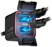 CHIGEE TR100 - Cargador de batería de motocicleta de última generación, 100 W, ultracompacto y ligero, carga de emergencia, baja potencia de espera, impermeable IP66, compatible con baterías de plomo