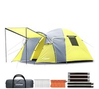 Chihee Tienda de campaña 3 Personas Doble Capa Carpas Cúpula Gran Capacidad 4 Estaciones Viajar Playa Mochilero Refugio al Aire Libre Tienda Impermeable a Prueba de Viento con Rainfly