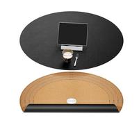 Chihein Manteles individuales redondos de 610 mm con corcho y piel sintética, se pueden cortar en manteles de mesa de comedor de medio círculo o en el mantel redondo con un diámetro de 18 a 24