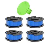 CHIHOLEN 4 Bobinas de Hilo para Cortabordes Compatible con 29252/29092, Bobina de Hilo de para Greenworks 18V 24V 40V 60V 80V, G24LT, G24LTK2, G24LT30M, G24LT30MK2, Ø1,65mm 4,9m(4 Bobina+1 Tapa)