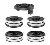 CHIHOLEN 4 Bobinas de Hilo para Cortabordes Compatibles con Einhell 3405685, para Einhell GC-ET 4530 Aldi Gardenline GLR GLT,Ø2mm 10m, con cubierta de bobina TLE-02-1(4 Bobina+1 Tapa)