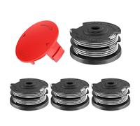 CHIHOLEN 4 Bobinas de Hilo para Cortabordes Compatibles con F016800351,para Bosch Art 24/27/30/24+/27+/30+/30-36 LI,AdvancedGrassCut36,Ø1,65mm 6,1m, con cubierta de bobina 1600A00X61(4 Bobina+1 Tapa)