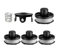 CHIHOLEN 4 Bobinas de Hilo para Cortabordes Compatibles con Makita 196146-9/195858-1, para Makita Akkusense 18V DUR181Z,DUR181RF,DUR181,Ø1,6mm 8,3m(4 Bobina+1 Tapa+1 Primavera)