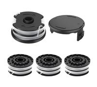 CHIHOLEN 4 Bobinas de Hilo para Cortabordes Compatibles con Parkside TLP-01, para Parkside PRTA 20-Li A1/B1/B2/C3,PRT 300 A1,PRT 550 A1/A2/A3/A5, con cubierta de bobina TLP-01-1(4 Bobin 1 Tapa)