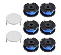CHIHOLEN 6 Bobinas de Hilo para Cortabordes compatible con Ryobi RAC124 AC14RL3A, Bobina de Hilo de para Ryobi One+ 18V 24V 40V, Ø1,65mm 3,4m, con cubierta de bobina AC14HCA(6 Bobina+2 Tapa)