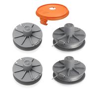 CHIHOLEN Bobinas de Hilo para Cortabordes Compatible con 5307-20, Bobina de Hilo de para Gardena Art 8846, 8847,8848, 9805, 9806, 9807, 9808, 9809, 9827, 9870,9872,9874, Ø1,65mm 6,1m(4 Bobina+1 Tapa)