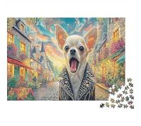 Chihuahua 1000 Piezas Cartón Grueso Rompecabezas Premium para Adultos Desafío Juego Educativo Decoración De Paredes Paquete De Valor 38x26cm/1000pcs