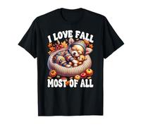 Chihuahua Accessories I Love Fall Most of All Fall Puppy Camiseta