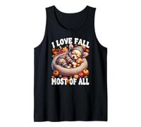 Chihuahua Accessories I Love Fall Most of All Fall Puppy Camiseta sin Mangas