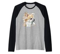 Chihuahua Amante del pelo largo Chiwawa Perro Mamá Papá Madre Padre Camiseta Manga Raglan