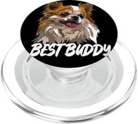 Chihuahua Best Buddy Dog de Pelo Largo Chiwawa Lover PopSockets PopGrip para MagSafe