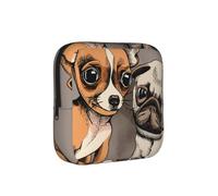 Chihuahua Bulldog Lindo Perro Pug Mascota Animal Amigos Cachorro Beige,Bolsas para Guardar compresas sanitarias, Bolsas para la menstruación para Mujeres y Adolescentes.