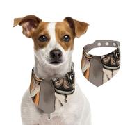 Chihuahua Bulldog Lindo Perro Pug Mascota Animal Amigos Cachorro Beige,Pañuelos de algodón para Perros, Bufandas Ajustables para Mascotas,S