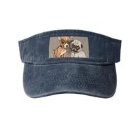 Chihuahua Bulldog Lindo Pug Perro Mascota Animal Amigos Cachorro Beige, Sombreros Deportivos con Visera, Gorra de béisbol Superior vacía, Gorra con Visera de protección Solar