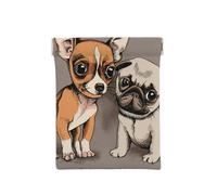 Chihuahua Bulldog Lindo Pug Perro Mascota Animal Amigos Cachorro Beige, Squeeze Top Wallet Bolsa de Almacenamiento para Mujer Monedero pequeño Bolsa de Cambio
